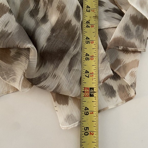 Chico's 0 Long High Low Cheetah Leopard Print Dress Jeweled V Neck Women's Small - Picture 9 of 10